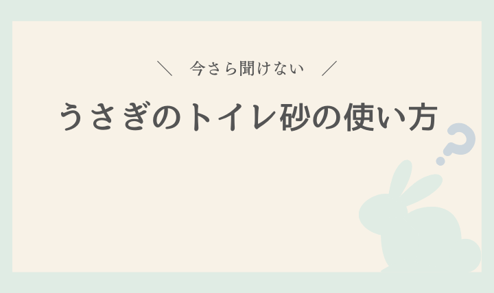 今さら聞けない、うさぎのトイレ砂の使い方。使用方法、効果とメリットを徹底解説 | あんこのお家